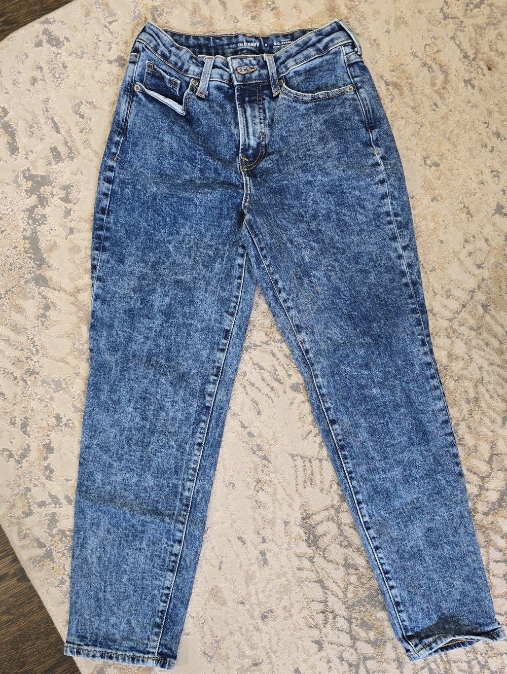Women’s Blue Acid-Wash Jeans